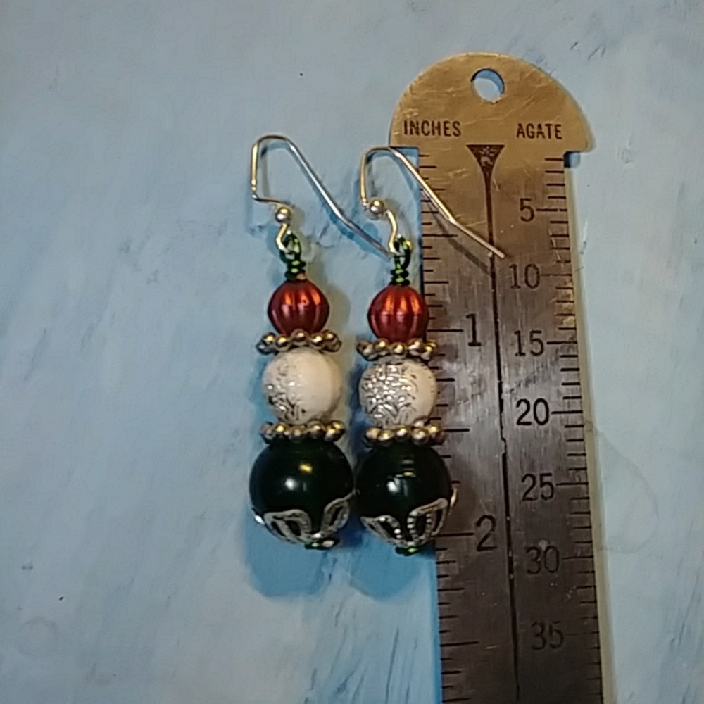 Handmade Christmas earrings
